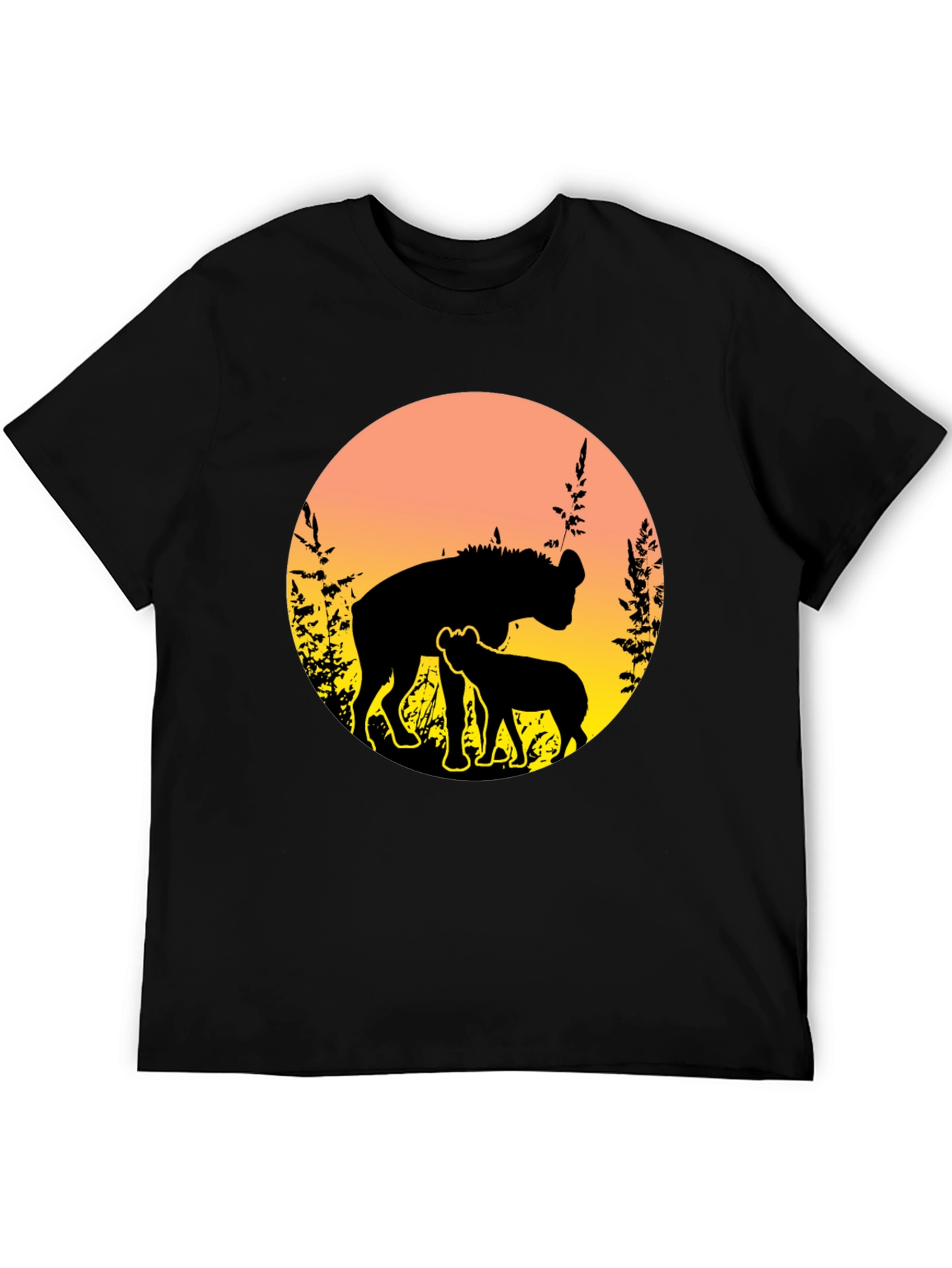 Hyena Sunset Graphic Tee - Unique Wildlife T-Shirt