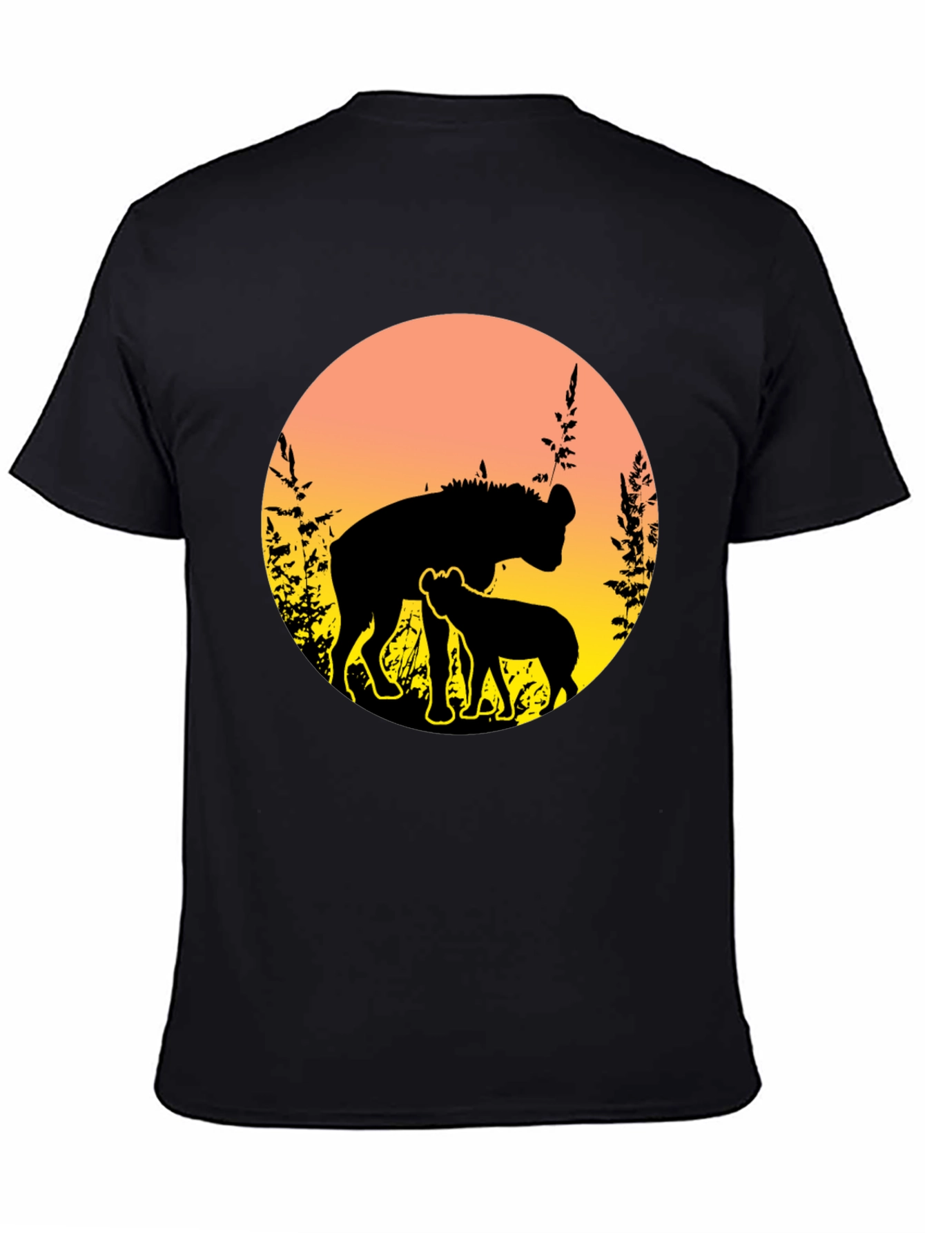 Hyena Sunset Graphic Tee - Unique Wildlife T-Shirt