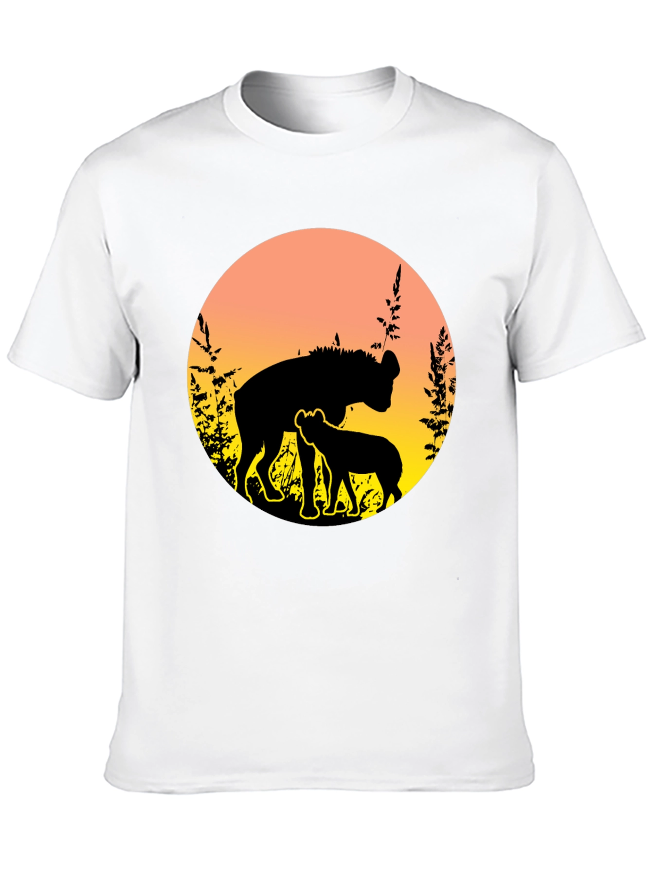 Hyena Sunset Graphic Tee - Unique Wildlife T-Shirt