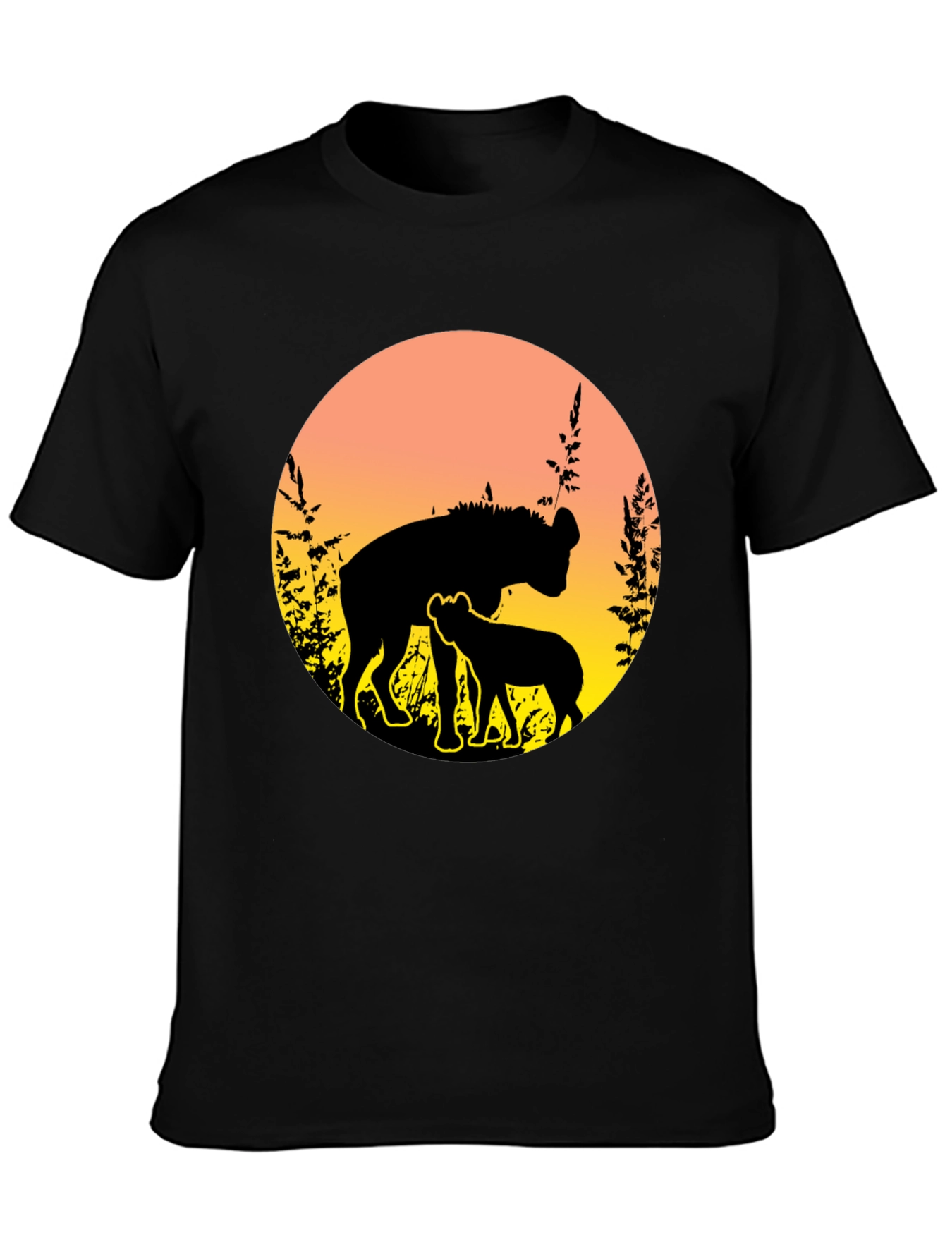 Hyena Sunset Graphic Tee - Unique Wildlife T-Shirt