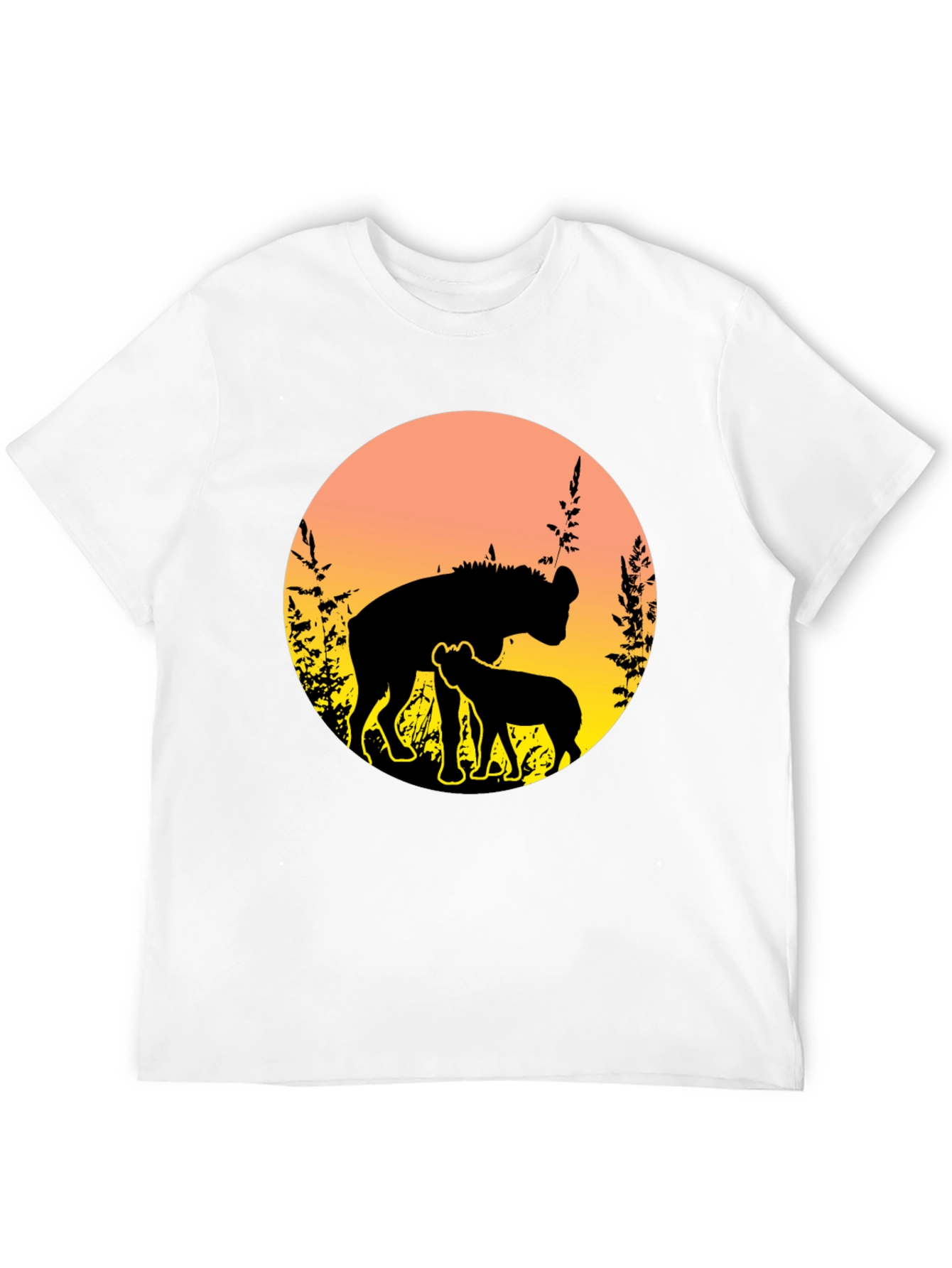 Hyena Sunset Graphic Tee - Unique Wildlife T-Shirt