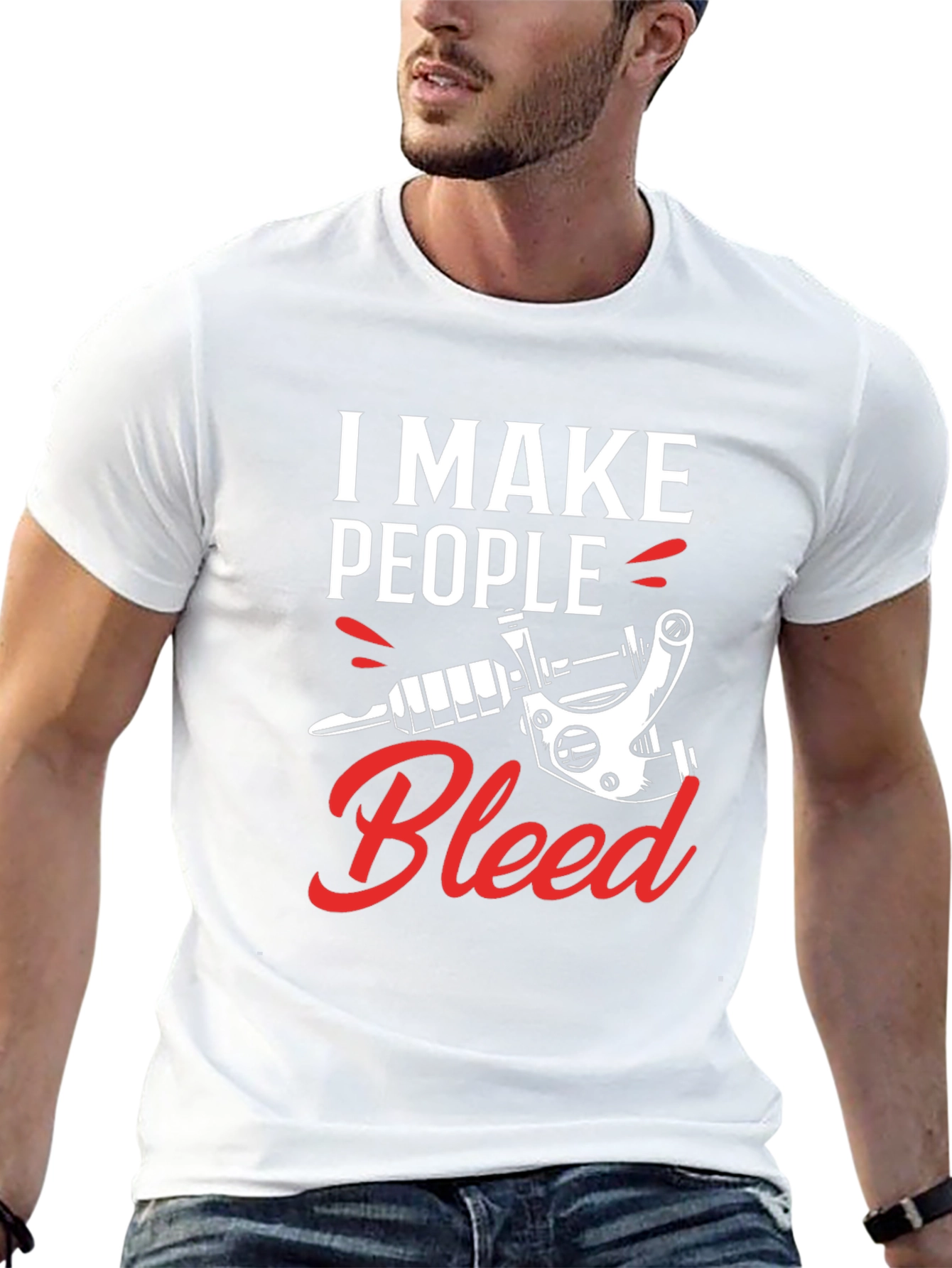 I Make People Bleed Tattoo Artist Black T-Shirt