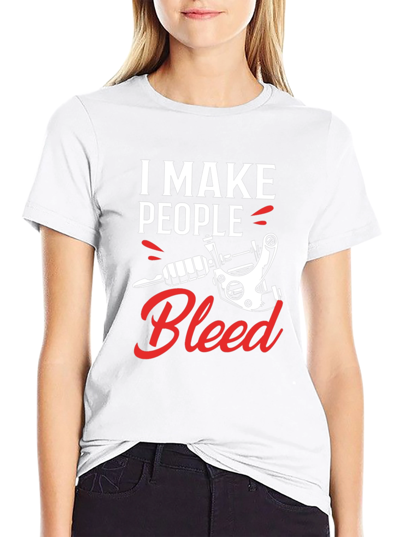 I Make People Bleed Tattoo Artist Black T-Shirt