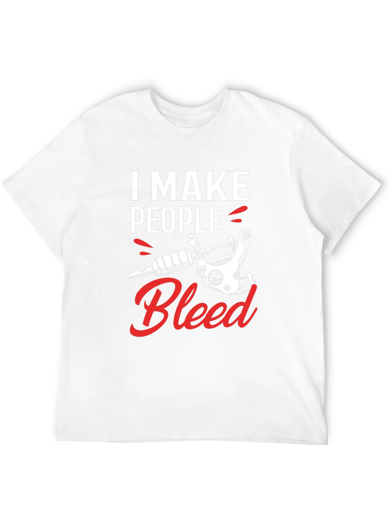I Make People Bleed Tattoo Artist Black T-Shirt