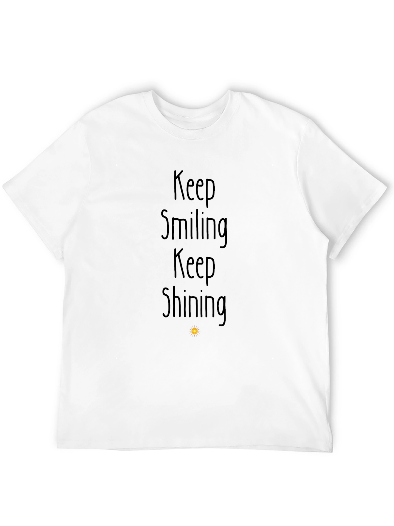 Keep Smiling Graphic Tee - Black Inspirational