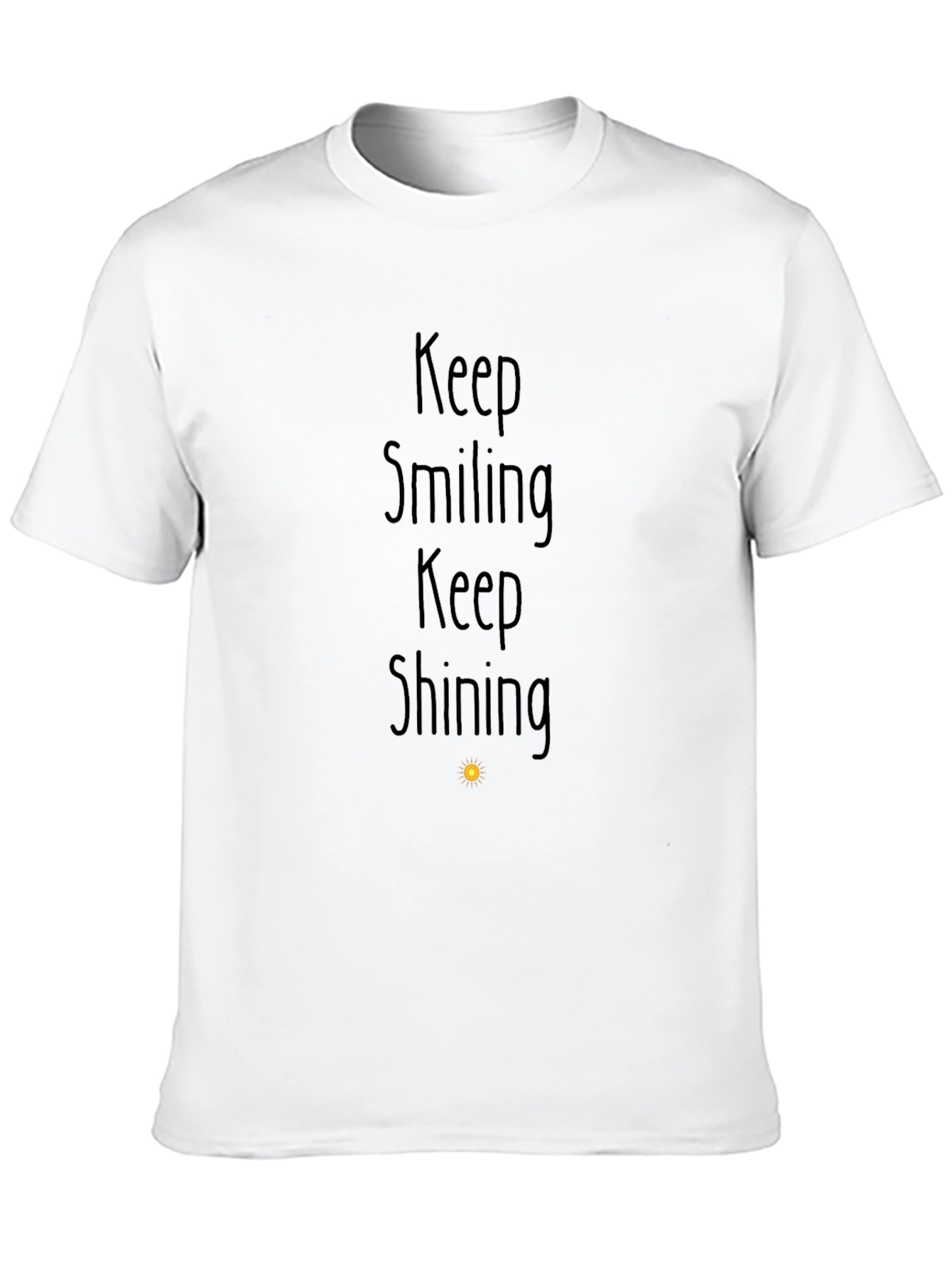 Keep Smiling Graphic Tee - Black Inspirational